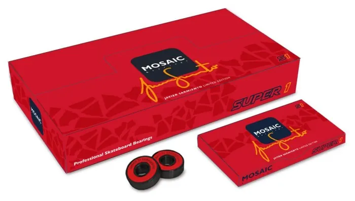 Підшипник Mosaic ( MOACBE20C001 ) Super 1 Javier Sarmiento Abec 7 Black Red White Mosaic Bearings 2023