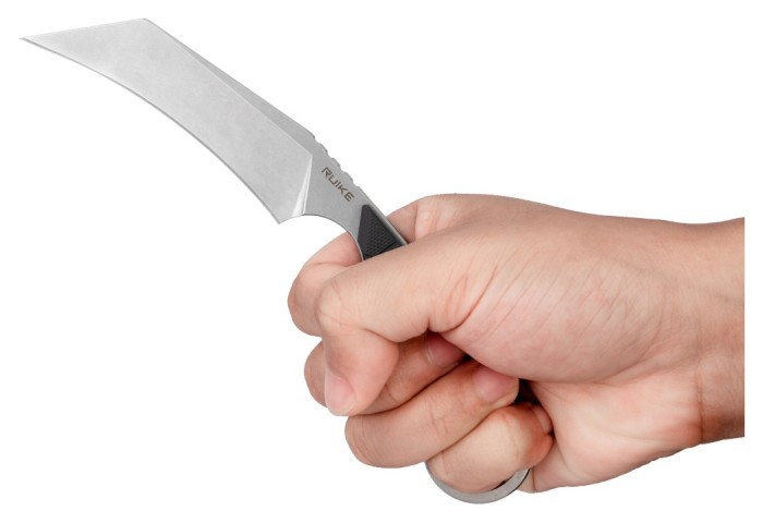 Ніж фіксований туристичний Ruike FS68, (8.6 см) 14C28N / G10 чорний, укр, укр