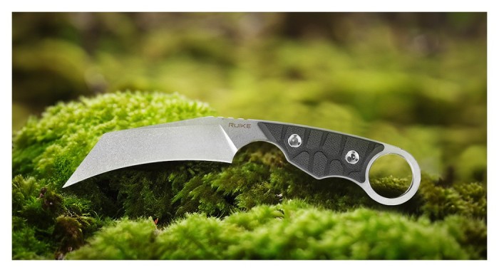 Ніж фіксований туристичний Ruike FS68, (8.6 см) 14C28N / G10 чорний, укр, укр