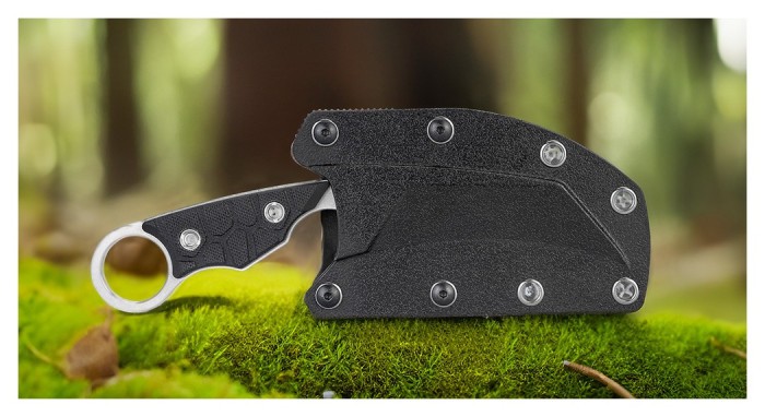 Ніж фіксований туристичний Ruike FS68, (8.6 см) 14C28N / G10 чорний, укр, укр