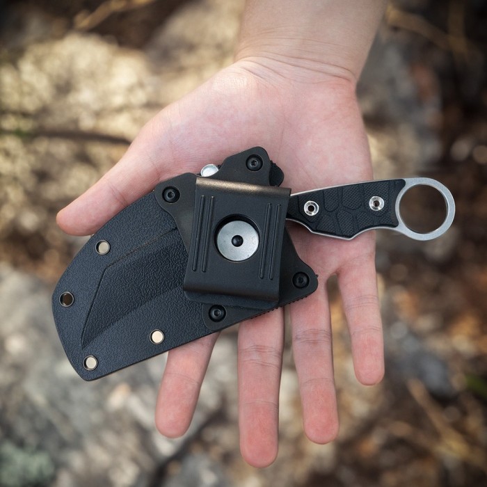 Ніж фіксований туристичний Ruike FS68, (8.6 см) 14C28N / G10 чорний, укр, укр