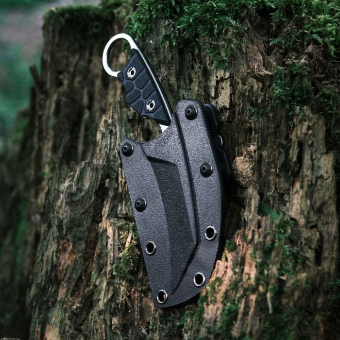 Ніж фіксований туристичний Ruike FS68, (8.6 см) 14C28N / G10 чорний, укр, укр