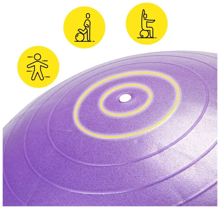 Мяч для фитнеса (фитбол) Cornix 65 см полумассажный Anti-Burst XR-0476 Violet