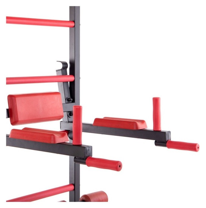 Шведська стінка-стійка з підставкою під штангу Торнадо, сталь, чорний