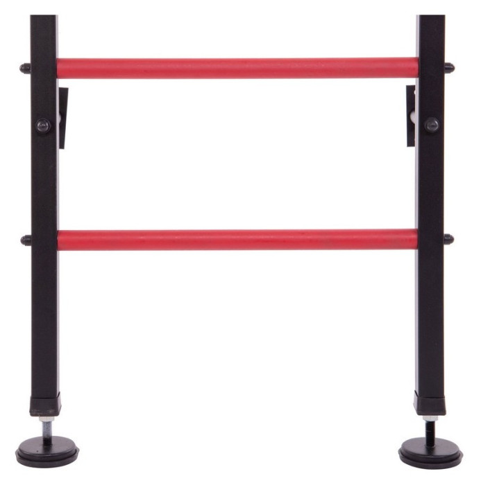 Шведська стінка-стійка з підставкою під штангу Торнадо, сталь, чорний, укр, укр