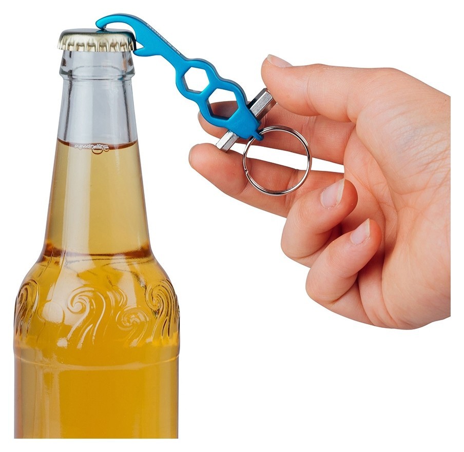 Munkees 3413 брелок-открывалка Hex Tool blue