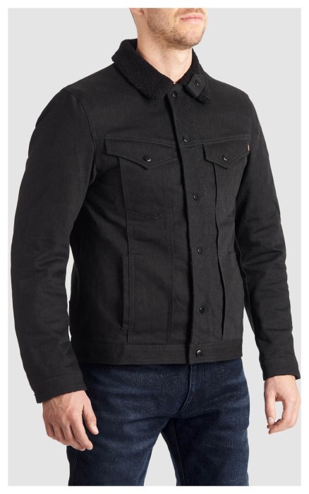 Мотокуртка PandoMoto HUSKY Black Sherpa Trucker Jacket