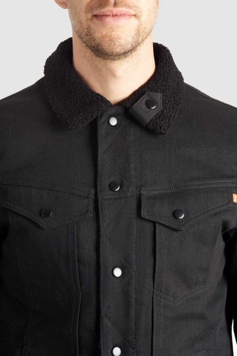 Мотокуртка PandoMoto HUSKY Black Sherpa Trucker Jacket