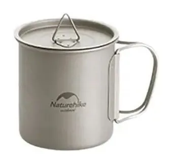 Кружка титанова з ручкою Naturehike NH20CJ005 450ml (6927595745786)