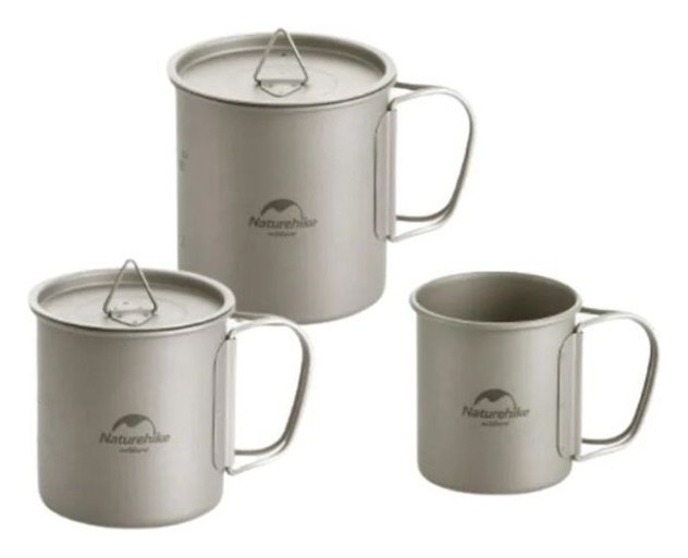 Кружка титанова з ручкою 450 мл Naturehike NH20CJ005