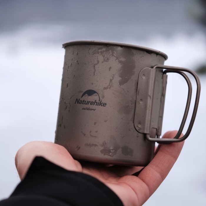 Кружка титанова з ручкою 450 мл Naturehike NH20CJ005, укр, укр