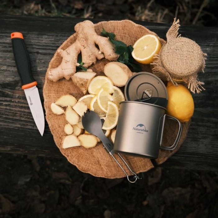 Кружка титанова з ручкою 450 мл Naturehike NH20CJ005, укр, укр