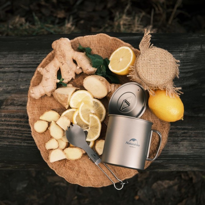 Кружка титанова з ручкою 450 мл Naturehike NH20CJ005, укр, укр