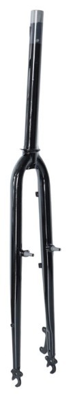 Вилка 28" жорстка disc/v-br ST 1-1/8 безрізьбова шток-290мм під ексцентрик чорний довжина ніг 500мм, шир 80мм, укр