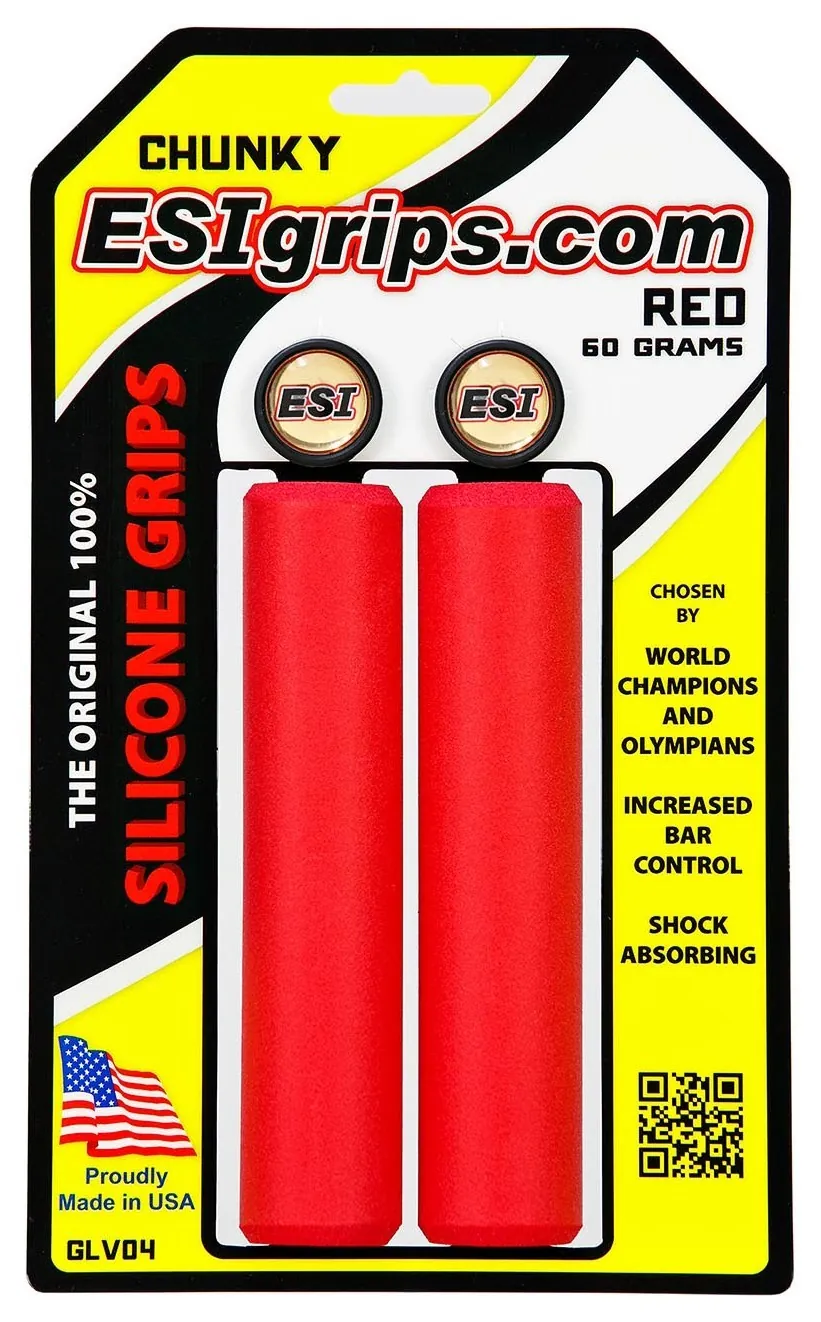 Гріпси ESI Chunky Red (червоні) (OBOD_GLV04)