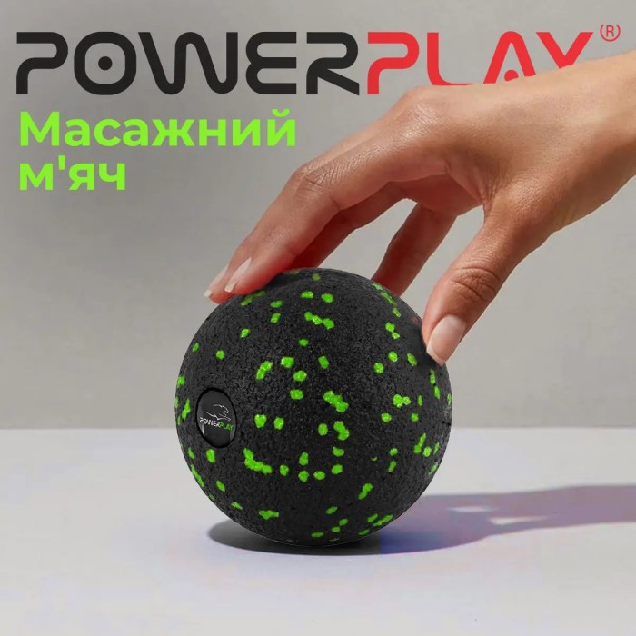 Набір масажних м'ячиків PowerPlay 4007 EPP Massage Ball Чорно-Зелені (3 шт.)