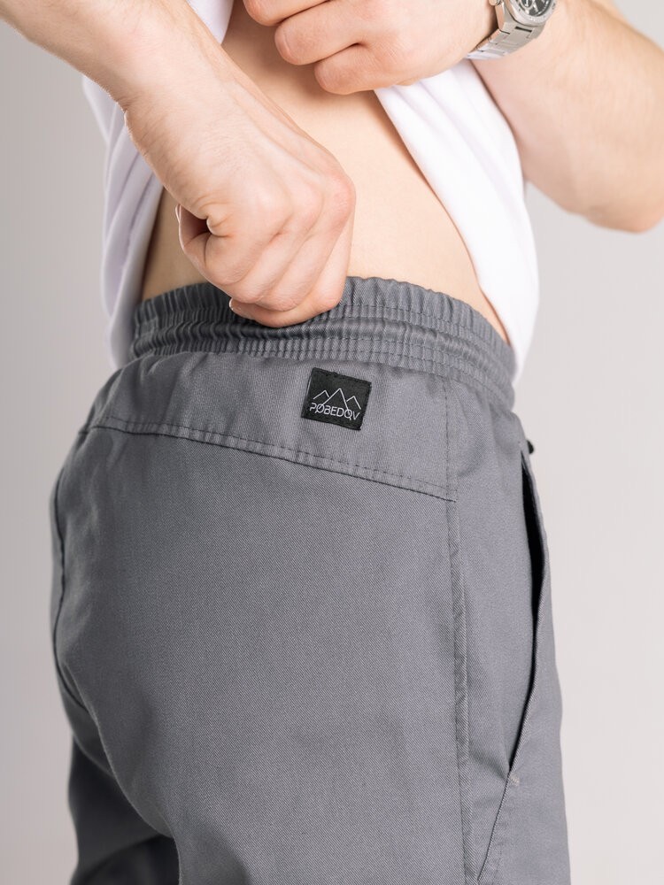 Чоловічі штани карго демісезонні темно-сірі котонові Pobedov Step, укр, укр