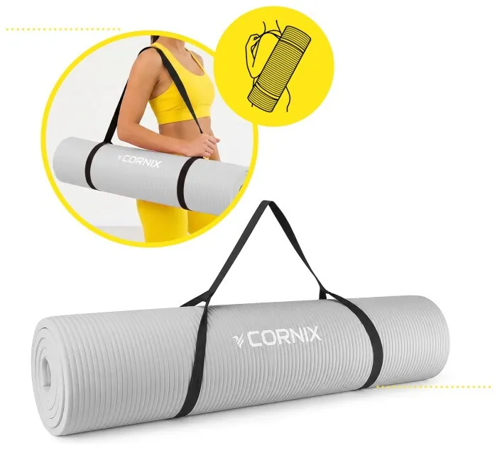 Коврик спортивный Cornix NBR XL 190 x 100 x 1.5 cм для йоги и фитнеса XR-0499 Grey