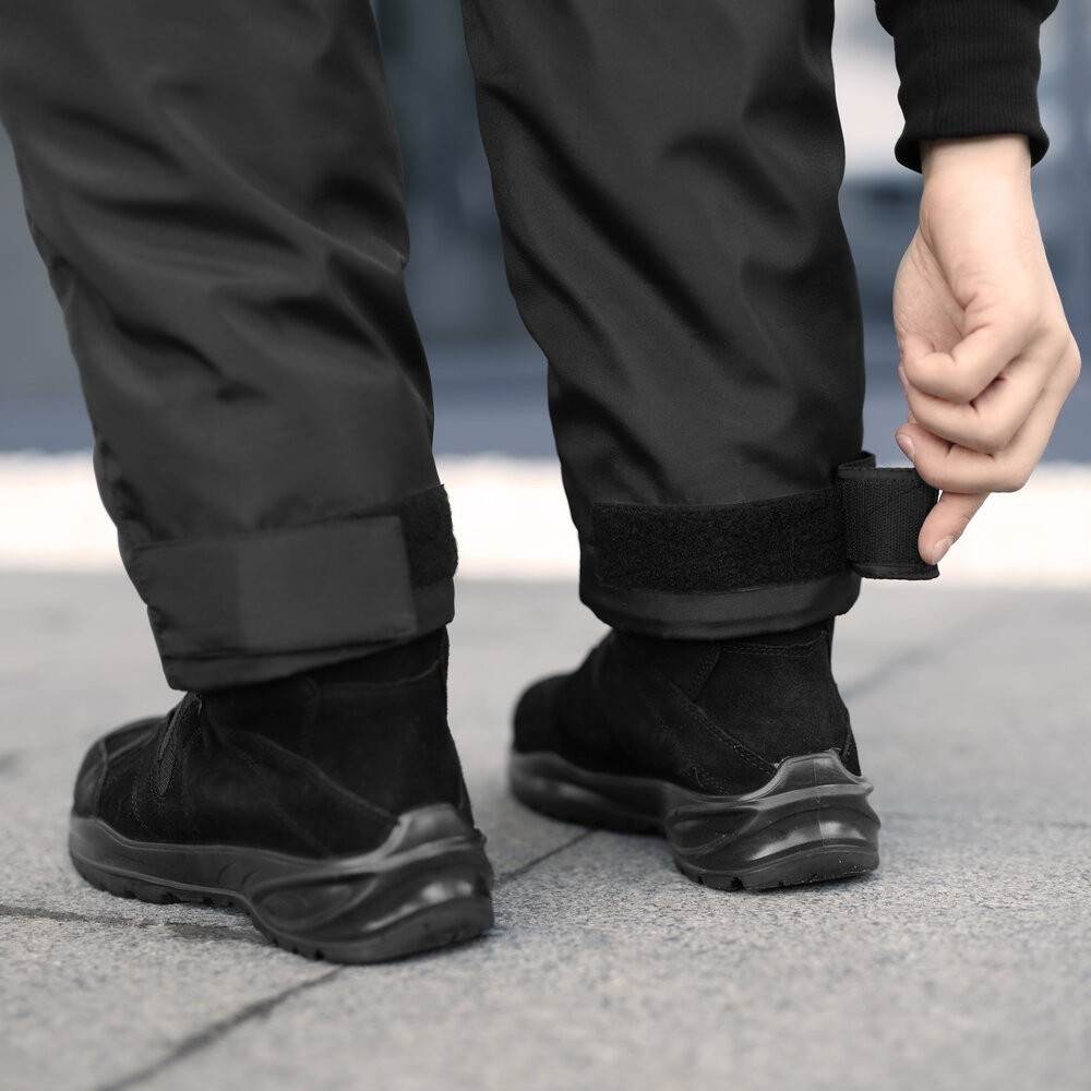 Чоловічі ватні зимові штани Pobedov Fight. Чорні зимові чоловічі брюки, укр, укр