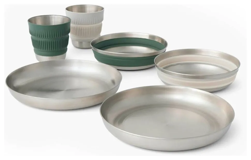 Набір посуду Sea to Summit Detour Stainless Steel Collapsible Dinnerware Set, на 2 персони (SHM_STS ACK039041-122101)