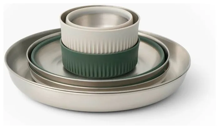 Набір посуду Sea to Summit Detour Stainless Steel Collapsible Dinnerware Set, на 2 персони
