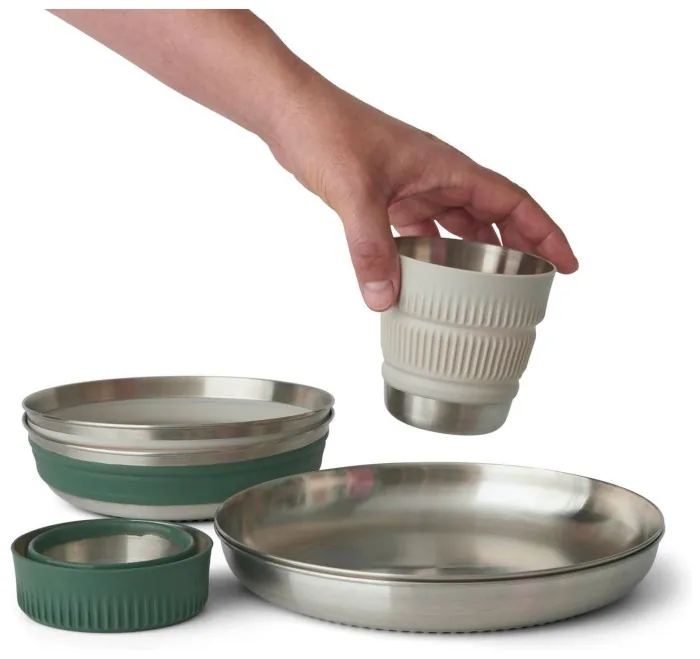 Набір посуду Sea to Summit Detour Stainless Steel Collapsible Dinnerware Set, на 2 персони