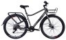 Велосипед ST 27.5" Dorozhnik UTILITY под кассету рама- " с багажником задн St с корзиной St с крылом Pl 2024 (мокрий асфальт ), укр