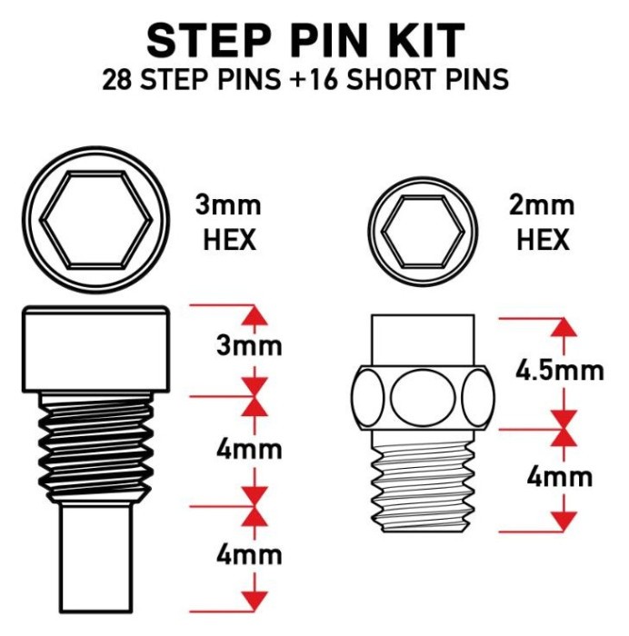 Шипи для педалей DMR Step Pin Black