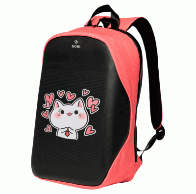 Рюкзак Sobi Pixel Neo SB9704 Pink із LED екраном