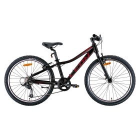 Велосипед 24&quot; Leon JUNIOR Vbr 2022 (черный с красным (м)) 