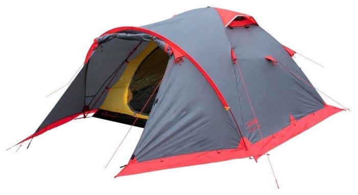 Намет Tramp Mountain 3 (V2) сірий/червоний (TRT-023), укр, укр