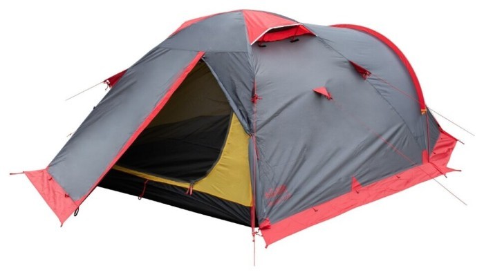 Намет Tramp Mountain 3 (V2) сірий/червоний (TRT-023), укр, укр