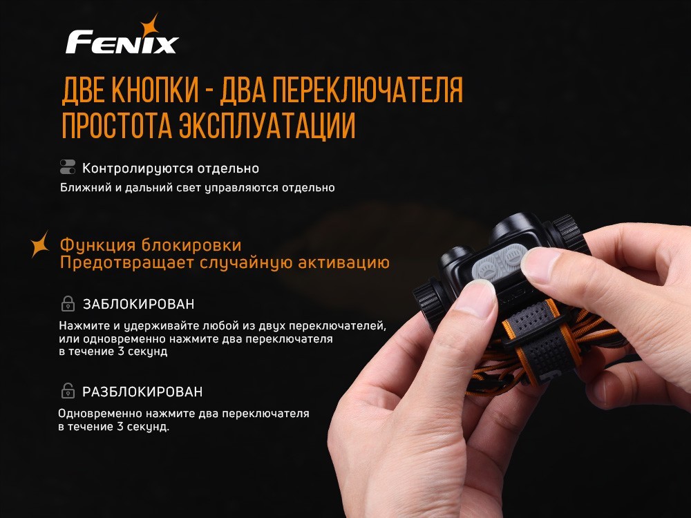 Ліхтар налобний Fenix HM65R, укр, укр