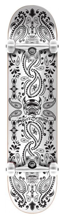 Скейтборд Speed Demons Bandana Complete (8" - Bandana Black/White), укр, укр