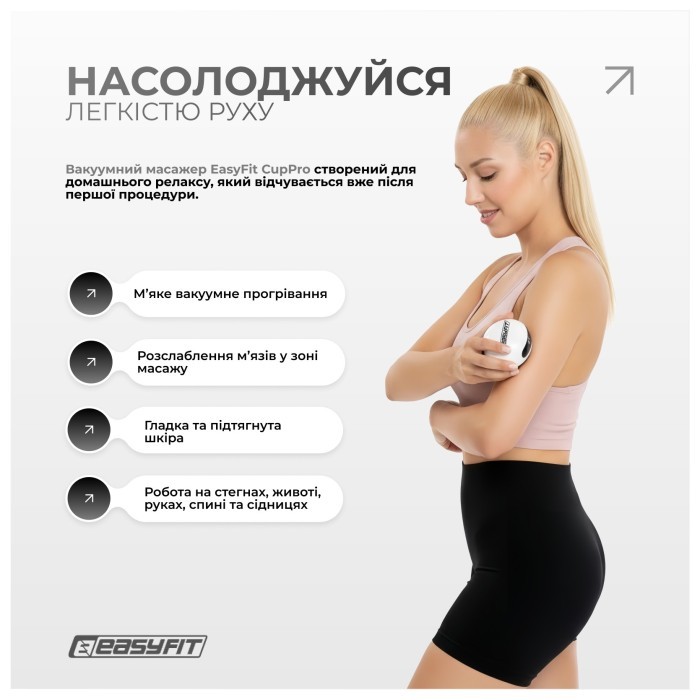 Вакуумний масажер для тіла EasyFit CupPro: банка з підігрівом та ІЧ-світлом
