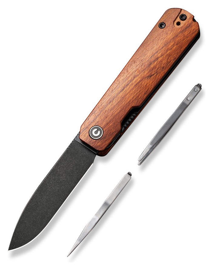 Ніж складаний Civivi Sendy Guibourtia Wood C21004A-2, укр, укр