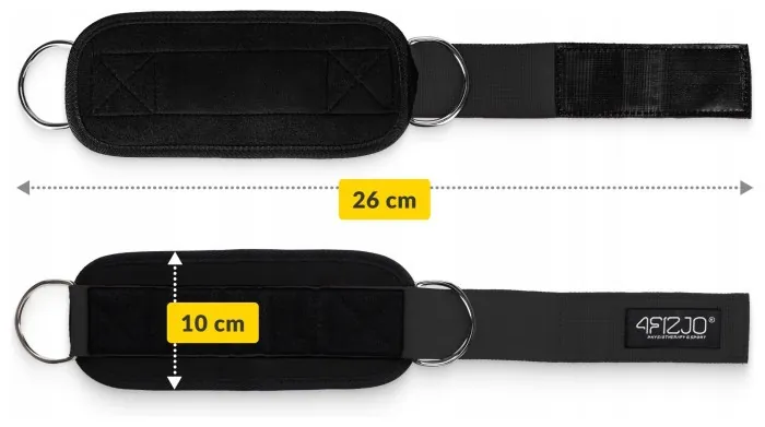 Манжеты для тяги 4FIZJO Ankle Strap 2шт Black (P-5907739311054)