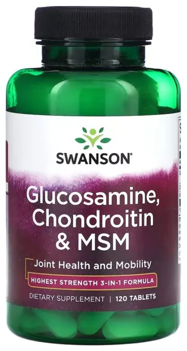 Glucosamine, Chondroitin & Msm Highest Strength3-in-1 Formula - 120 tabs