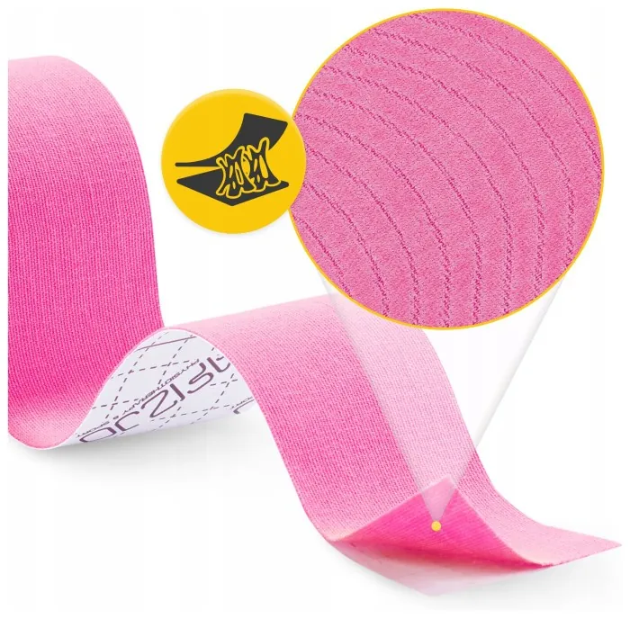 Лента кинезиологическая (кинезио тейп) 4FIZJO 5 см x 5 м Pink (P-5907739316004)