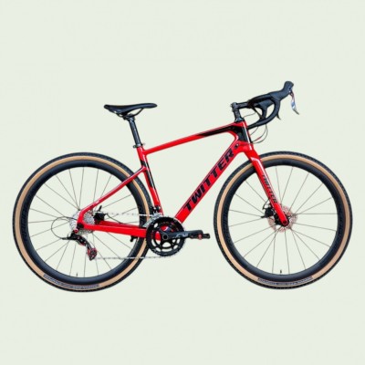 Велосипед карбоновий 28" Twitter Gravel Carbon RS-22S Red