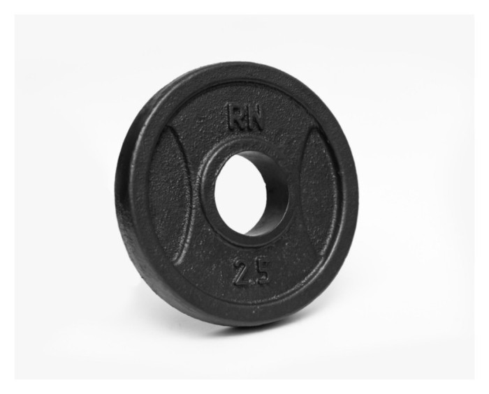 Диск олімпійський, металевий 2,5 кг RN-Sport під гриф Ø50мм, укр, укр