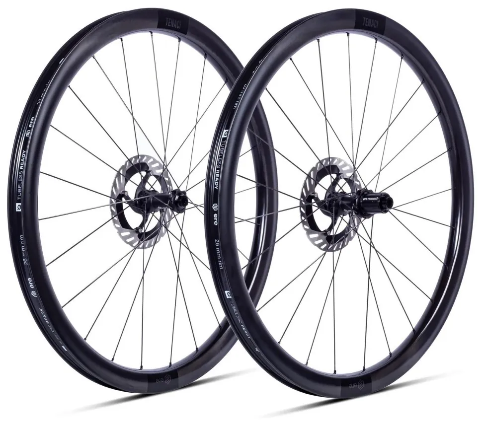 Колесо пров. + задн. 28" ERE TENACI GA40 CARBON, Gravel, 100x12/142x12, CL, HG11, tubeless, чорний сатин (WH-76-92)
