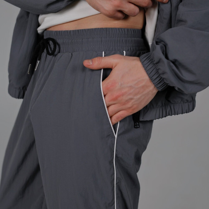 Легкий спортивный костюм Slavni мужской темно-серый, Демисезонный костюм Slavni Porto темно-серый