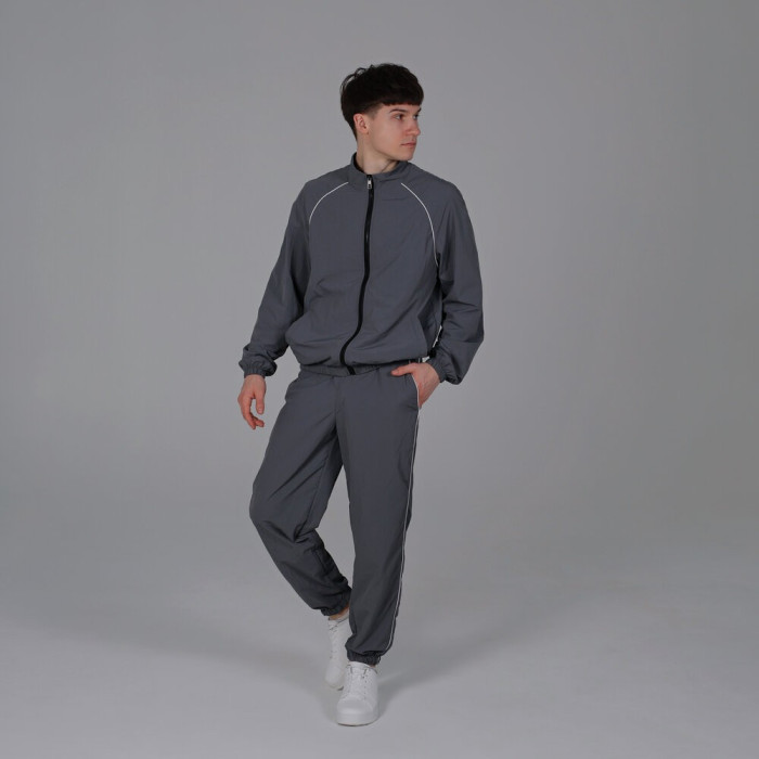 Легкий спортивный костюм Slavni мужской темно-серый, Демисезонный костюм Slavni Porto темно-серый