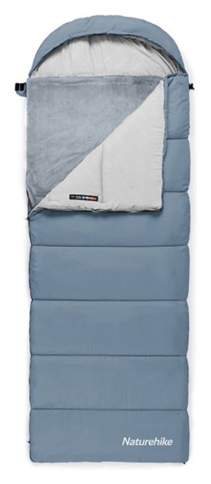 Спальний мішок з підігрівом Naturehike BE400 CNK2300SD021, правий, сірий, укр, укр
