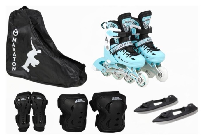 Комплект роликові ковзани + захист + леза ментоловий, укр, укр