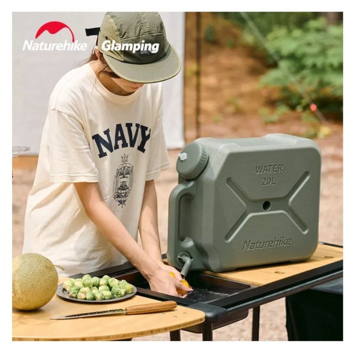 Каністра для води Naturehike CNH22CJ018, 20 літрів, темно-зелена, укр, укр