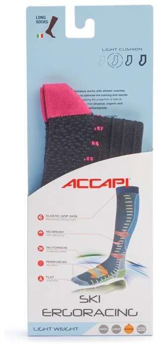 Термошкарпетки Accapi Ski Ergoracing, Black/Cyclamen, 34-36