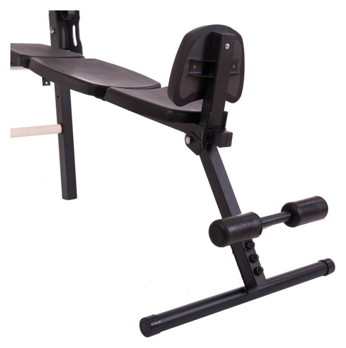 Шведська стінка-стійка з турником брусами та лавкою для преса та спини Master Wood PRO, сталь, дерево, укр, укр