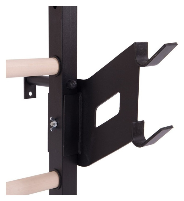 Шведська стінка-стійка з турником брусами та лавкою для преса та спини Master Wood PRO, сталь, дерево, укр, укр